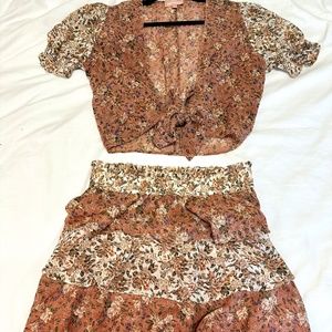 Show Me Your MuMu Floral Set (Kimmy Tie Top and Amy Skirt)